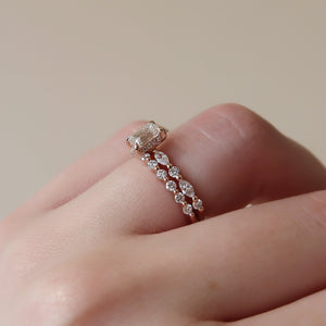 The Lindsey Set With A 2 Carat Emerald Lab Diamond