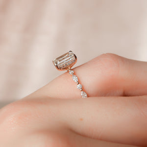 The Lindsey Set With A 2 Carat Emerald Lab Diamond