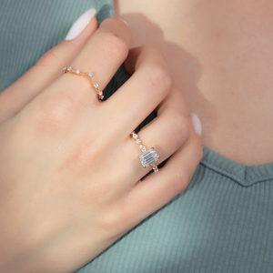 The Lindsey Set With A 2 Carat Emerald Lab Diamond