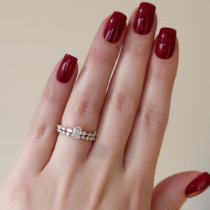 The Lindsey Set With A 2 Carat Emerald Lab Diamond