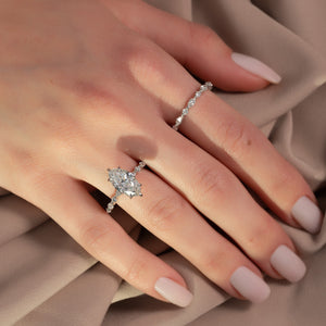 The Lindsey Set With A 4 Carat Marquise Moissanite