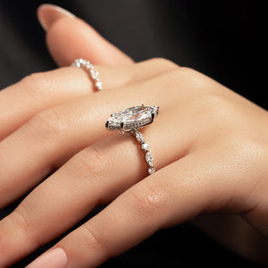 The Lindsey Set With A 4 Carat Marquise Moissanite