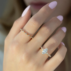 The Lindsey Set With A 1 Carat Marquise Moissanite