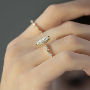 The Lindsey Set With A 1 Carat Marquise Moissanite