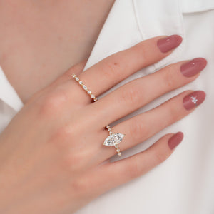 The Lindsey Set With A 1 Carat Marquise Moissanite