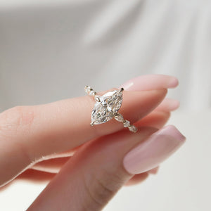 The Lindsey Set With A 1 Carat Marquise Moissanite