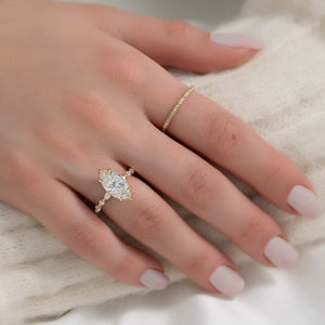The Lindsey Set With A 1 Carat Marquise Moissanite
