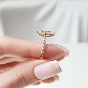 The Lindsey Set With A 1 Carat Marquise Moissanite
