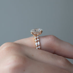 The Lindsey Set With A 1 Carat Oval Lab Diamond