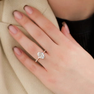 The Lindsey Set With A 1 Carat Oval Lab Diamond