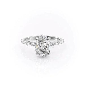 The Lindsey Set With A 1.5 Carat Oval Lab Diamond