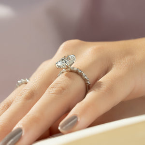 The Lindsey Set With A 4 Carat Oval Moissanite