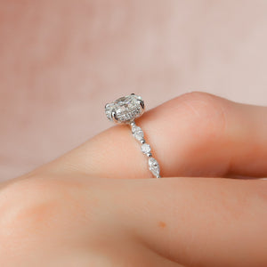 The Lindsey Set With A 4 Carat Oval Moissanite