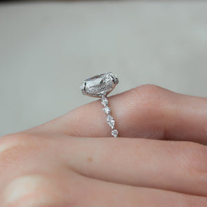 The Lindsey Set With A 4 Carat Oval Moissanite