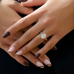 The Lindsey Set With A 4 Carat Oval Moissanite