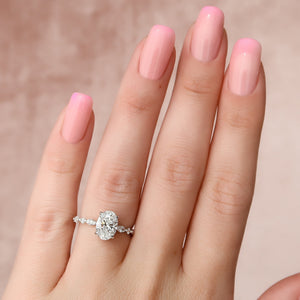The Lindsey Set With A 4 Carat Oval Moissanite