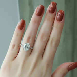 The Lindsey Set With A 4 Carat Oval Moissanite