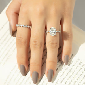 The Lindsey Set With A 4 Carat Oval Moissanite