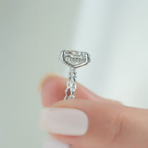 The Lindsey Set With A 4 Carat Oval Moissanite