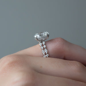 The Lindsey Set With A 4 Carat Oval Moissanite