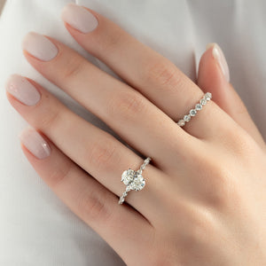 The Lindsey Set With A 4 Carat Oval Moissanite