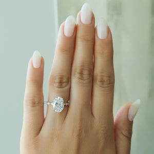 The Lindsey Set With A 4 Carat Oval Moissanite