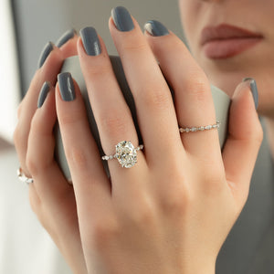 The Lindsey Set With A 4 Carat Oval Moissanite
