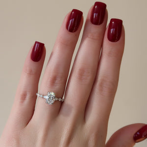 The Lindsey Set With A 4 Carat Oval Moissanite