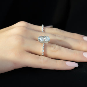 The Lindsey Set With A 4 Carat Oval Moissanite