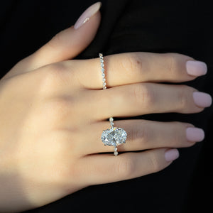 The Lindsey Set With A 1.5 Carat Oval Lab Diamond