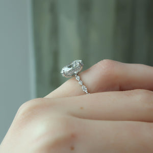 The Lindsey Set With A 4 Carat Oval Moissanite