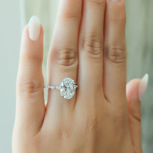 The Lindsey Set With A 4 Carat Oval Moissanite