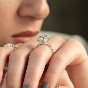 The Lindsey Set With A 4 Carat Oval Moissanite