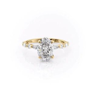 The Lindsey Set With A 3 Carat Oval Lab Diamond