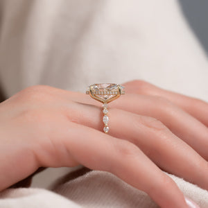 The Lindsey Set With A 1 Carat Oval Moissanite