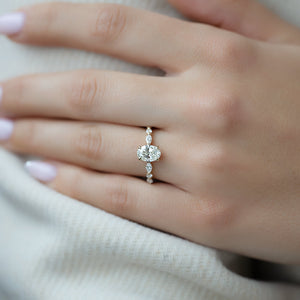 The Lindsey Set With A 1 Carat Oval Moissanite