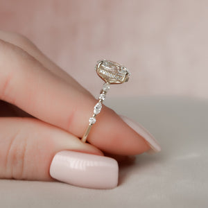 The Lindsey Set With A 1 Carat Oval Moissanite