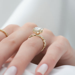 The Lindsey Set With A 1 Carat Oval Moissanite