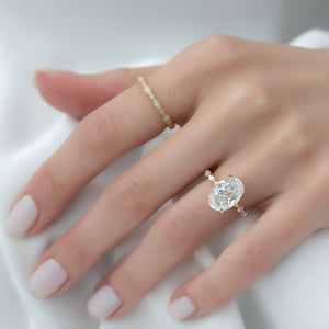 The Lindsey Set With A 1 Carat Oval Moissanite