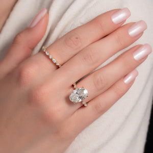The Lindsey Set With A 1 Carat Oval Moissanite