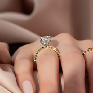 The Lindsey Set With A 1 Carat Oval Moissanite