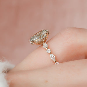 The Lindsey Set With A 1 Carat Oval Moissanite