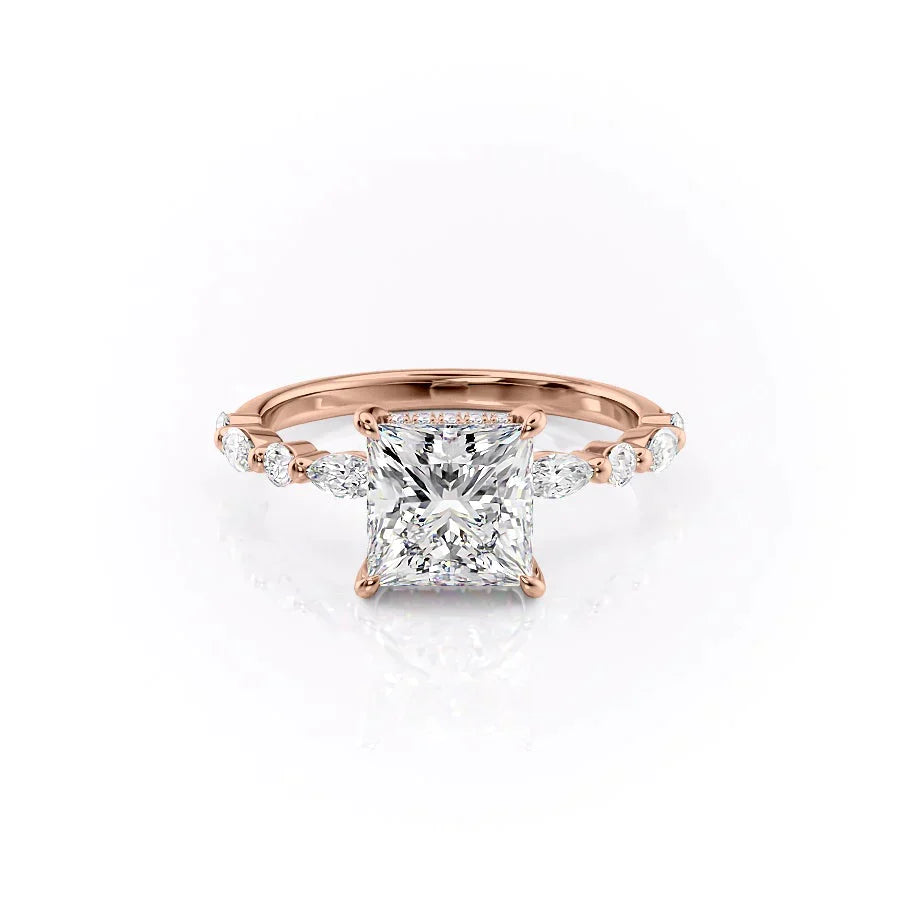 The Lindsey Set With A 1.5 Carat Princess Lab Diamond