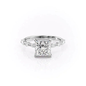 The Lindsey Set With A 3 Carat Princess Moissanite