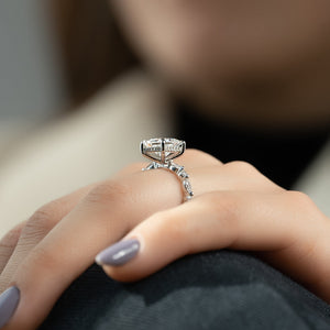 The Lindsey Set With A 4 Carat Princess Moissanite
