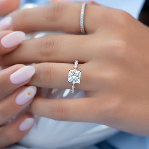 The Lindsey Set With A Princess Lab Diamond