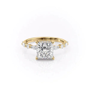 The Lindsey Set With A 2 Carat Princess Moissanite