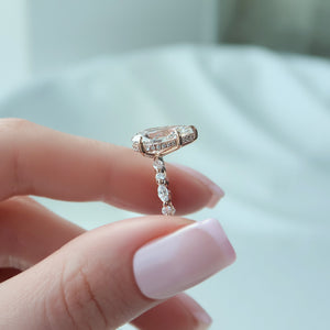The Lindsey Set With A 1 Carat Pear Lab Diamond