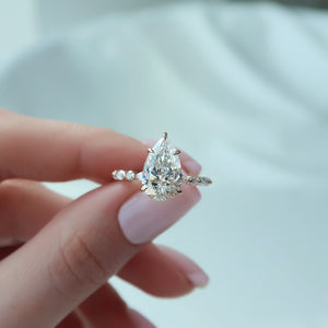 The Lindsey Set With A 1 Carat Pear Lab Diamond