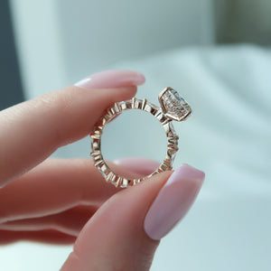 The Lindsey Set With A 1 Carat Pear Lab Diamond